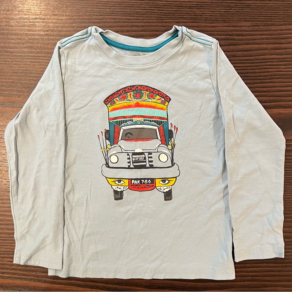 Tea Collection Nepal Phool Patti Bus Graphic Tee Size 6